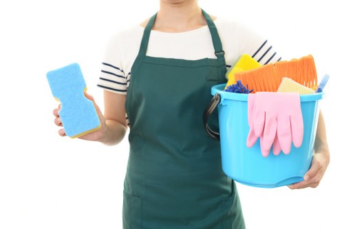 Careful patio cleaning around steps and garden edges in TW1